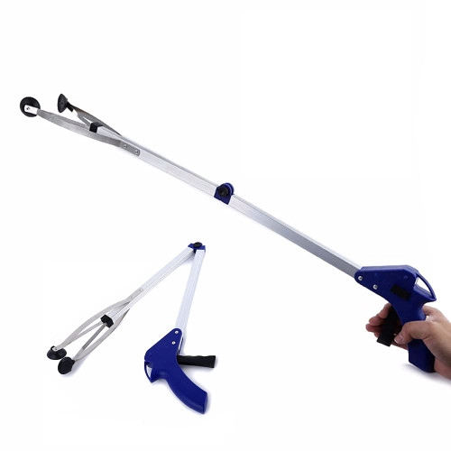 Foldable Reacher Grabber Tool, Floor 32" Extra Long Folding Extender Gripper Tool, Claw Trash Garbage Picker, Long Arm Reaching Claw, Mobility Aid Pick Up Tool, Garden Nabber, Litter Picker