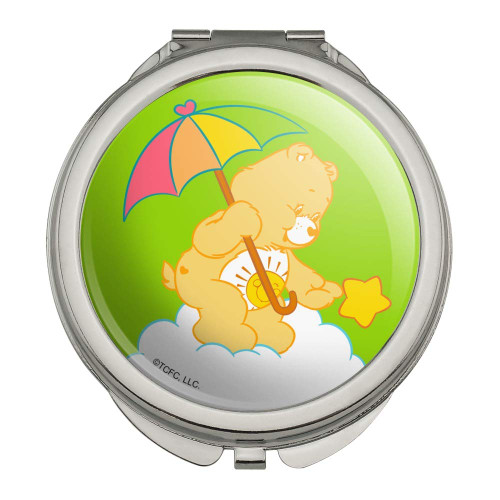 Care Bears Funshine Bear Compact Travel Purse Handbag Makeup Mirror