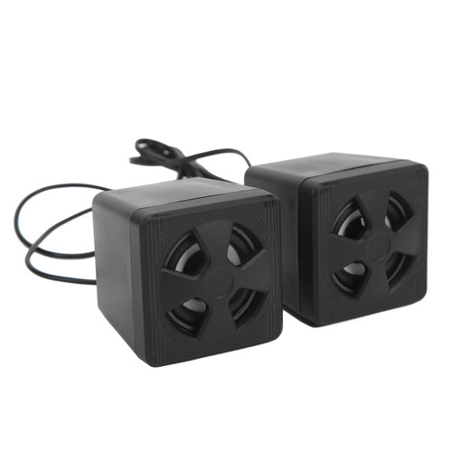 Acouto Mini Computer Sound System Desktop Sound Mini 3.5mm Interface USB Wired Portable Stereo Speakers for Computer Laptop
