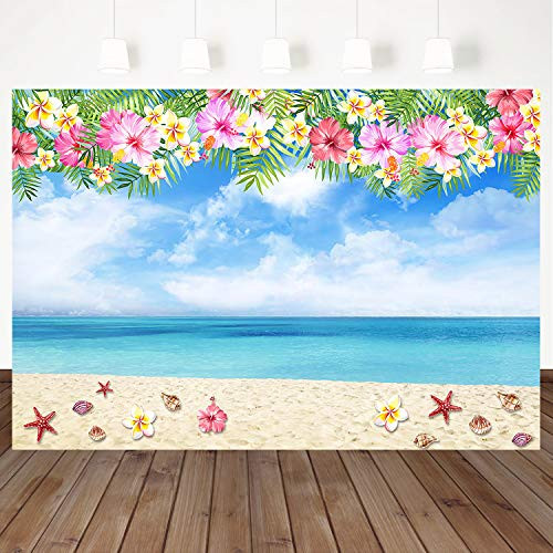 Mocsicka Tropical Beach Photography Background Hawaii Summer Birthday Party Photo Backdrop 7X5ft Vinyl Baby Shower Wedding Banner Backdrops