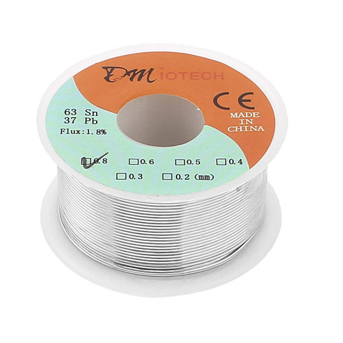 uxcell 0.8mm 100g 63/37 Tin Lead Rosin Core Solder Flux Wire Spool