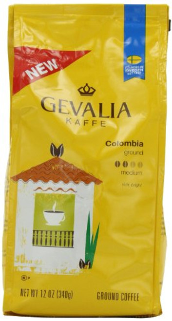 Gevalia Colombian Roast Ground Coffee (12 oz Tins, Pack of 2)