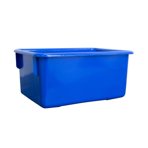 Angeles, Bin Storage, ANG7052B, Blue, Small Plastic Bins, Cubby Trays, Classroom Organization for Daycare/Preschool, Toddler Book Shelf Organizer for Kids Toys