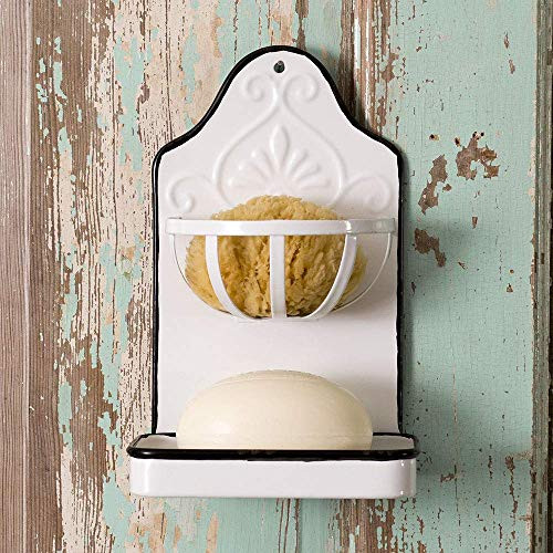 CTW Home Collection Metal Wall Soap and Sponge Holder