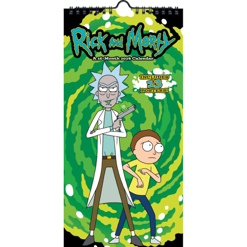 Trends International, Rick & Morty Poster 2024 Mini Wall Calendar