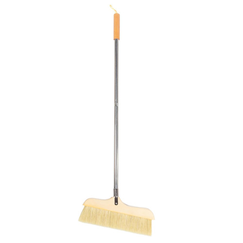 Outdoor Broom Indoor Broom Heavy Duty Broom Tile Cleaning Brush Broom Indoor Household Cleaning Hardwood Floor Broom Wooden House Stainless Steel Rod Bristle Hair