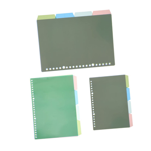FUNOMOCYA 12 Sets Index Separator Page Classification Page Tab Page Divider Insertable Tab Binder Dividers Archives Index Binder A4 Pp Loose-Leaf Book