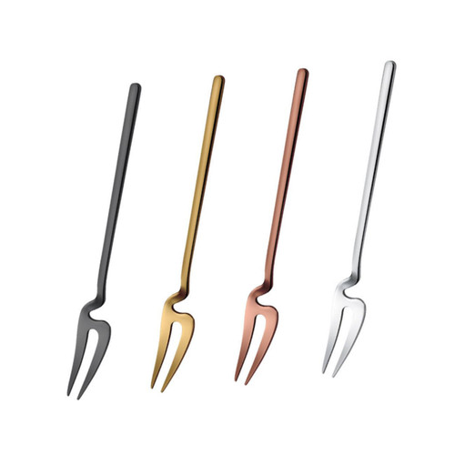 Zerodeko 8PCS Set Stainless steel Cutlery Fruit fork portable hanger Cutlery Set fork spoon spoon flatware personality Stainless steel Dinner Service Tableware ice cream scoop