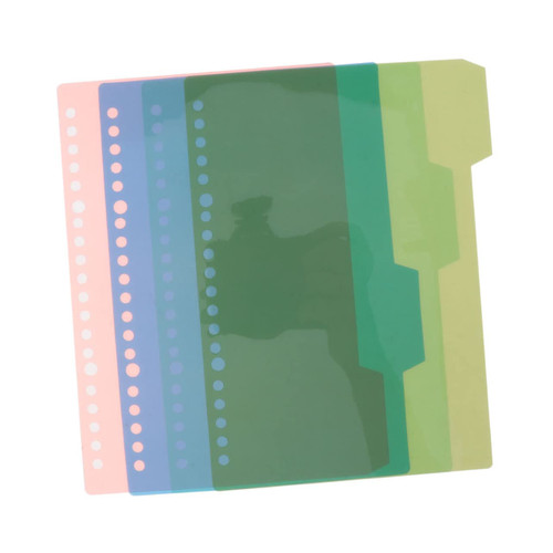 EXCEART Binder Tabs 20 Binder Clips Insert Indexes Binder Tab Insertable Tab Insertable Dividers Page Dividers Binder Dividers A4 Dividing Line Notebook Tab Dividers