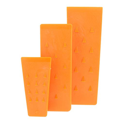 Felled Spiked Tree Felling Wedges for Tree Cutting  Orange Plastic Felling Wedge, Logging Tools  3 Pack