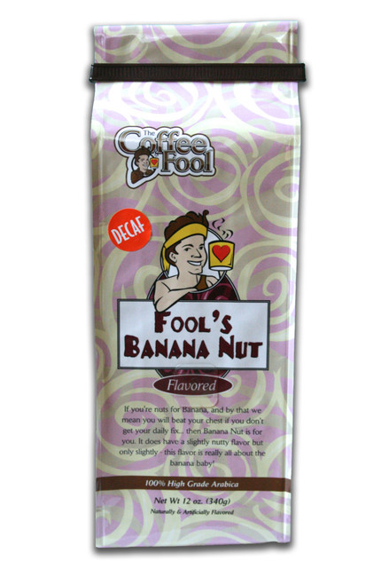The Coffee Fool Very Fine Grind, Fool's Decaf Banana Nut, 12 Ounce The Coffee Fool Very Fine Grind, Fool's Decaf Banana Nut, 12 Ounce