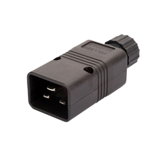 Strhowill (2Pack) IEC 320 C20 Power Adapter IEC 320 C20 Male DIY Rewirable Power Connector Adaptor 250V AC 16A (C20 Power Adapter)
