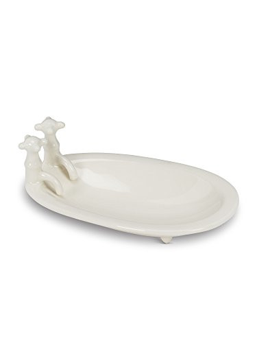 Abbott Collection 27-Soaker Oval Bathtub Soap Dish-6" L White