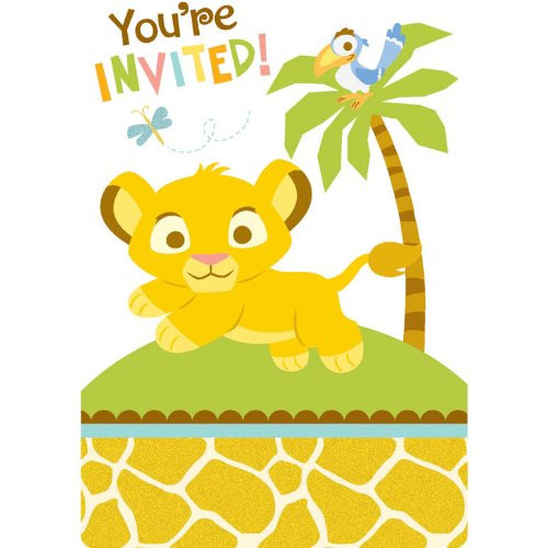 Baby Lion King 'Sweet Circle of Life' Invitations w/ Envelopes (8ct)