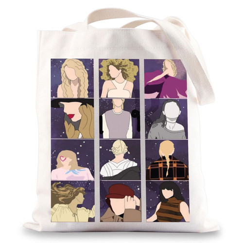 BWWKTOP Singer Album Tote Bag Singer Fans Gift Song Lyrics inspired Shoulder Bag Shopping Bag Singer Merchandise (19TG)