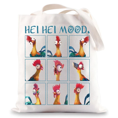 BWWKTOP Chicken Hei Hei Tote Bag Hei Hei Fans Gift Hei Hei Mood Shoulder Bag Hei Hei Merchandise (Hei Hei Mood)