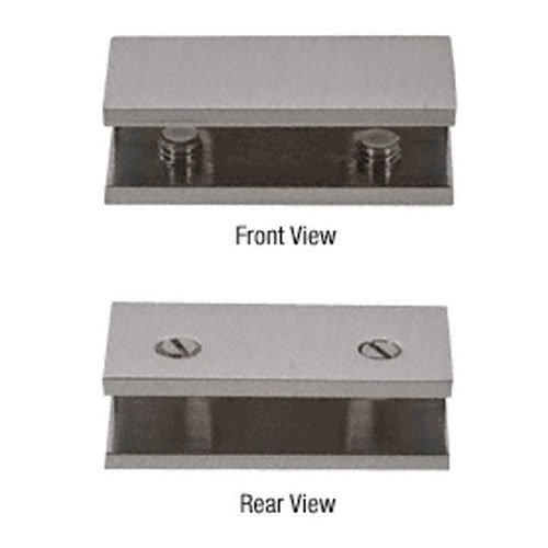 CRL Brushed Nickel No-Drill Fixed Panel Glass Clamp for 3/8" or 5/16" Glass