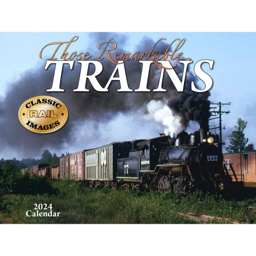 Tide-mark, Trains Steam Remarkable 2024 Wall Calendar