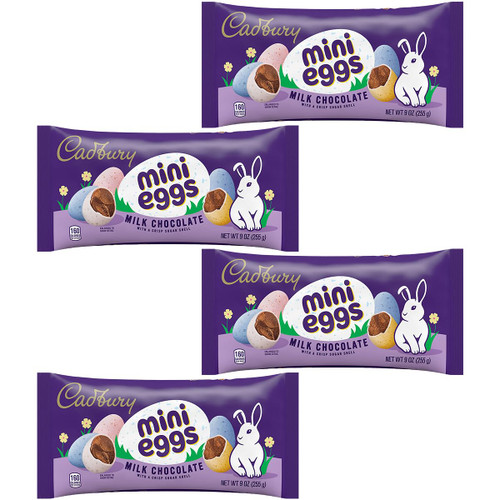 Cadbury Easter Mini Eggs Milk Chocolate Candy for Easter Candy Dishes, Party Favors, Lunch Boxes, Decorating Desserts - Cadbury Chocolate Eggs in a Crisp Sugar Shell Candy for Kids (Pack of 4, Milk Chocolate) Cadbury Easter Mini Eggs Milk Chocolate Candy for Easter Candy Dishes, Party Favors, Lunch Boxes, Decorating Desserts - Cadbury Chocolate Eggs in a Crisp Sugar Shell Candy for Kids (Pack of 4, Milk Chocolate)
