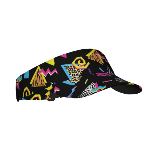 Mens Womens Sun Visors with UV Protection Sports Sun Visor Hats Cotton Sun Protection Cap Hats Compatible with Black Retro 80S 90S for Running