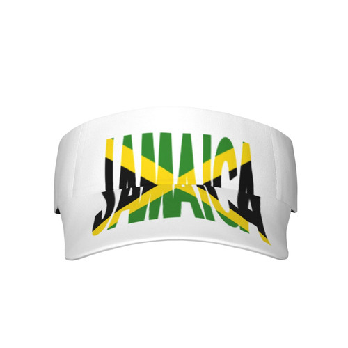errtavt Jamaica Flag Adult Sunscreen Visor Cap Sport Sun Visor Hats Adjustable Empty Top Baseball Cap for Women and Men