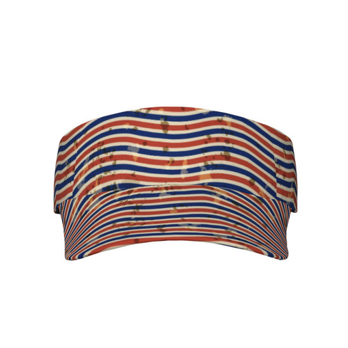 errtavt American Flag Stripes Adult Sunscreen Visor Cap Sport Sun Visor Hats Adjustable Empty Top Baseball Cap for Women and Men
