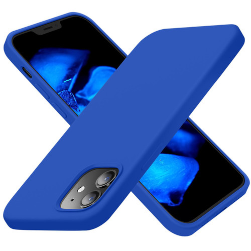 Cordking Designed for iPhone 12 Case, Designed for iPhone 12 Pro Case, Silicone Shockproof Phone Case with [Soft Anti-Scratch Microfiber Lining] 6.1 inch,Klein Blue