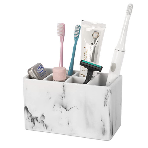 zccz Toothbrush and Toothpaste Holder - Multifunctional Countertop Electric Toothbrush Holder with 6 Slots - Toothpaste Razor Makeup Brushes Holder Organizer Stand for Bathroom Shower Vanity zccz Toothbrush and Toothpaste Holder - Multifunctional Countertop Electric Toothbrush Holder with 6 Slots - Toothpaste Razor Makeup Brushes Holder Organizer Stand for Bathroom Shower Vanity