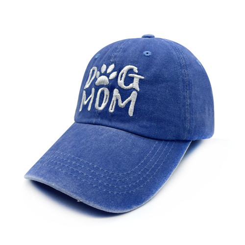 Waldeal Embroidered Dog Mom Hat for Women Vintage Washed Distressed Baseball Cap Funny Birthday Gift SkyBlue Waldeal Embroidered Dog Mom Hat for Women Vintage Washed Distressed Baseball Cap Funny Birthday Gift SkyBlue