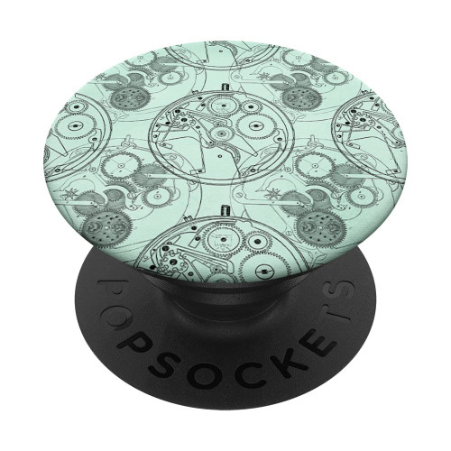 Vintage Clock Steampunk Mechanical Gears Antique PopSockets Swappable PopGrip