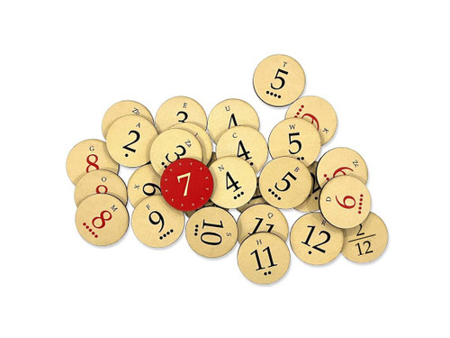 Tabletop Monthly Replacement Number Tokens compatible with Catan's Settlers of Catan 5-6 Player Extension and Seafarers Expansion