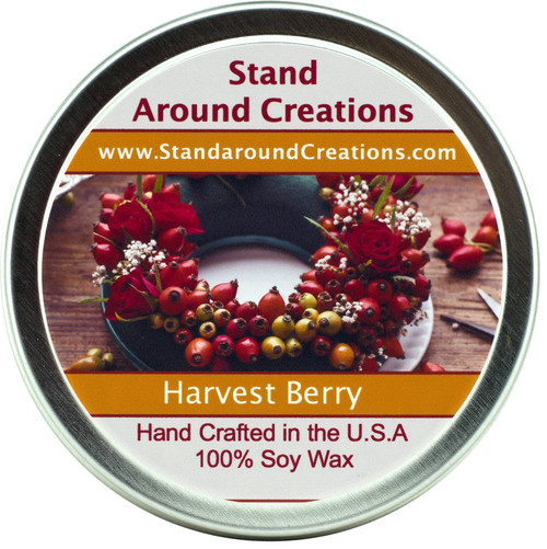 Stand Around Creations Soy Aromatherapy Candle - Scent: Cinnamon, Clove 6 oz White