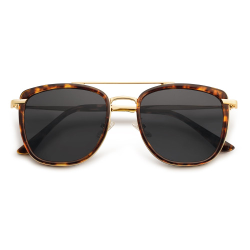 SOJOS Retro Aviator Square Polarized Sunglasses For Women Men,Vintage Women's Sun Glasses Shades UV400 SJ2180 with Tortoise Grey Lens SOJOS Retro Aviator Square Polarized Sunglasses For Women Men,Vintage Women's Sun Glasses Shades UV400 SJ2180 with Tortoise Grey Lens