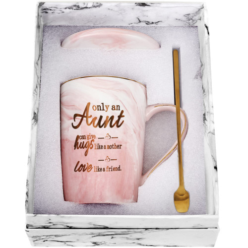 SHENDONG Only An Aunt Can Give Hugs Like a Mother Coffee Mug Aunt Coffee Mug Aunt Gifts Birthday Mothers Day Christmas Gifts for Aunt Auntie from Nephew Niece Meaningful 14 Ounce Gift Box Pink SHENDONG Only An Aunt Can Give Hugs Like a Mother Coffee Mug Aunt Coffee Mug Aunt Gifts Birthday Mothers Day Christmas Gifts for Aunt Auntie from Nephew Niece Meaningful 14 Ounce Gift Box Pink