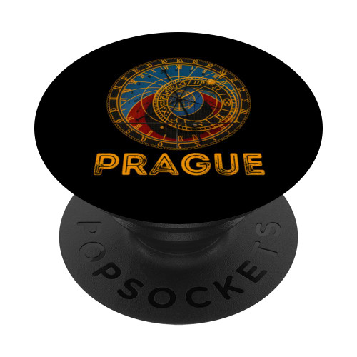 Retro Astronomical Clock Prague PopSockets Standard PopGrip
