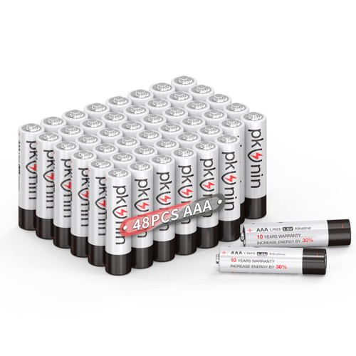 Ocvrszsw PKUNIN AAA Batteries 1.5V Triple A Batteries AAA Alkaline Battery 48 Pack for Flashlight Toys Remote Control Clocks