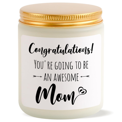 New Mom Gifts - Mom to Be Gifts for 1st Time Mom, Gifts for Pregnant Women, Best Expecting Mom Gifts for Mother to Be, First Time Mom Must Haves, Postpartum, Pregnancy Essentials Candle (White Jar)