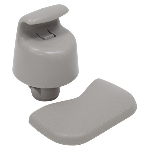 MOTOKU Grey Gray Sun Visor Bolt Cover and Sunvisor Retainer Clip Holder Latch Lock Kit for Nissan