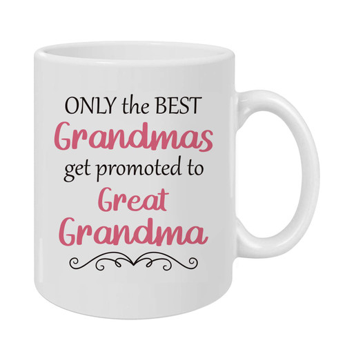 Mothers Day Funny Grandma Coffee Mug, Mother's Day Gift Grandma Mug, Only The Best Grandmas Get Promoted To Great Grandma, Best Birthday Presents Coffee Cup For Your Grandma, 11 OZ Mothers Day Funny Grandma Coffee Mug, Mother's Day Gift Grandma Mug, Only The Best Grandmas Get Promoted To Great Grandma, Best Birthday Presents Coffee Cup For Your Grandma, 11 OZ