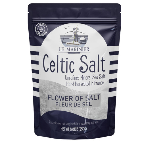 Le Marinier Celtic Salt Flower of Salt/Fleur de Sel, 8.81oz. French Sea Salt Unrefined 100% Natural. Hand Harvested Mineral Celtic Salt (0.6lb Flower of Salt) Le Marinier Celtic Salt Flower of Salt/Fleur de Sel, 8.81oz. French Sea Salt Unrefined 100% Natural. Hand Harvested Mineral Celtic Salt (0.6lb Flower of Salt)
