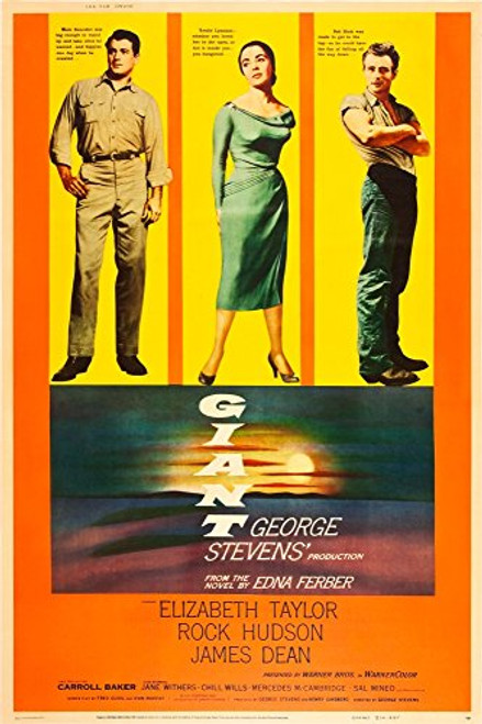 Posterazzi Giant Rock Hudson Elizabeth Taylor James Dean 1956 Movie Masterprint Poster Print (11 x 17)