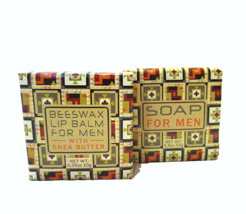 Greenwich Bay Trading Co. Shea Butter Soap and Bees Wax Lip Balm for Men
