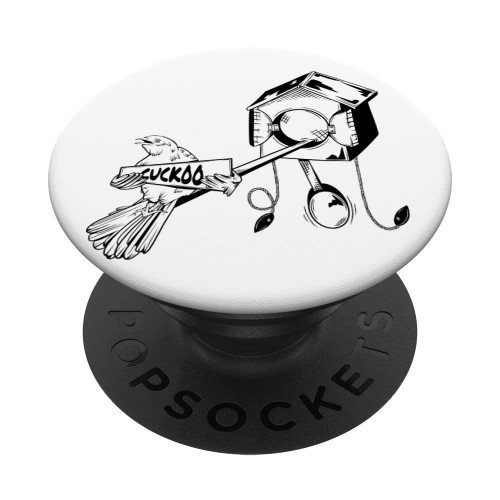 Funny cuckoo clock PopSockets Swappable PopGrip