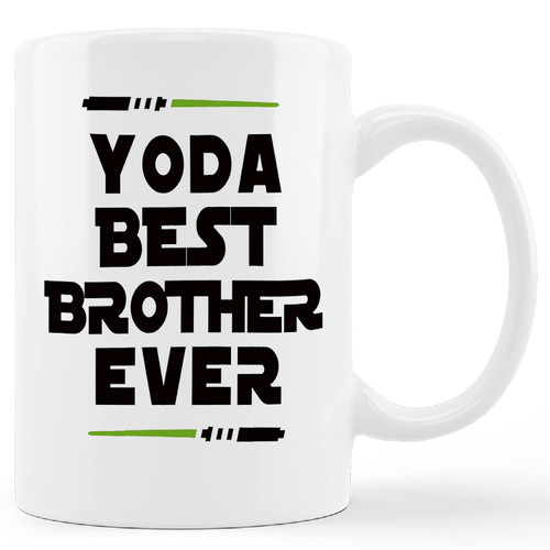 Funny Best Brother Mug Cup,Yoda Best Brother Ever Funny Ceramic Mug-11oz Coffee Milk Tea Mug Cup,Brother Birthday Thank You Gifts