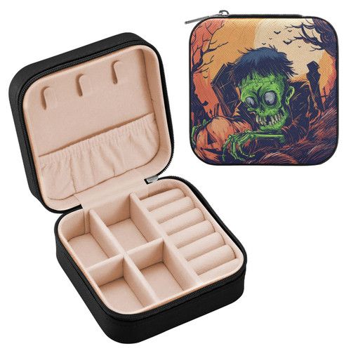 Emelivor Halloween Travel Jewelry Case PU Leather Portable Jewelry Box Jewelry Travel Organizer Small Jewelry Box for Ring Earring Bracelet Gifts Necklace Display Box Holder for Women Girls Emelivor Halloween Travel Jewelry Case PU Leather Portable Jewelry Box Jewelry Travel Organizer Small Jewelry Box for Ring Earring Bracelet Gifts Necklace Display Box Holder for Women Girls
