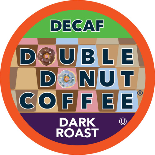 Double Donut Decaf Dark Roast Coffee Pods, Extra Bold Blend Coffee, Single Serve Coffee For Keurig K Cups Machines, Decaf Dark Roast Coffee in Recyclable Pods, 24 Count Double Donut Decaf Dark Roast Coffee Pods, Extra Bold Blend Coffee, Single Serve Coffee For Keurig K Cups Machines, Decaf Dark Roast Coffee in Recyclable Pods, 24 Count