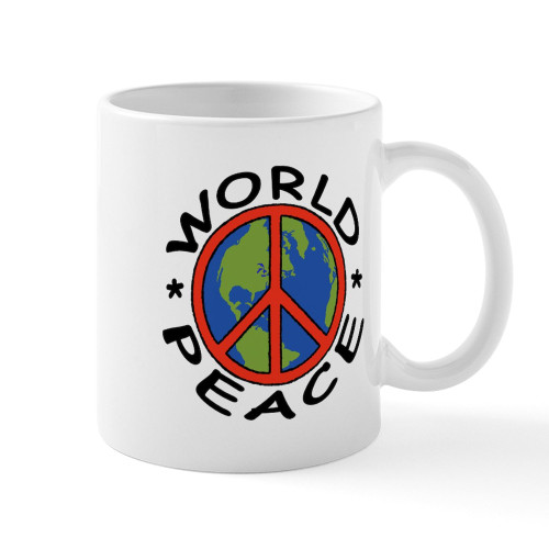 CafePress World Peace Mug 11 oz (325 ml) Ceramic Coffee Mug