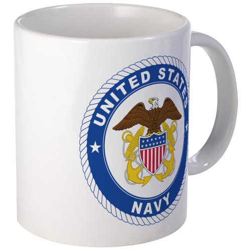 CafePress U.S. Navy Emblem Mug 11 oz (325 ml) Ceramic Coffee Mug