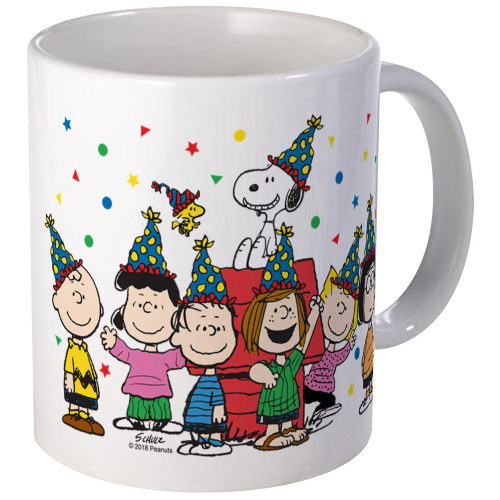 CafePress Peanuts Gang Birthday 11 oz (325 ml) Ceramic Coffee Mug