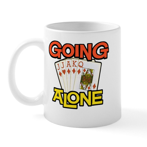 CafePress Euchre Going Alone Mug 11 oz (325 ml) Ceramic Coffee Mug